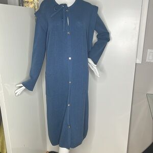 Sonia Rykiel Sz 40 Knit Long Sweater Front Button Coat Dress Duster - Italy